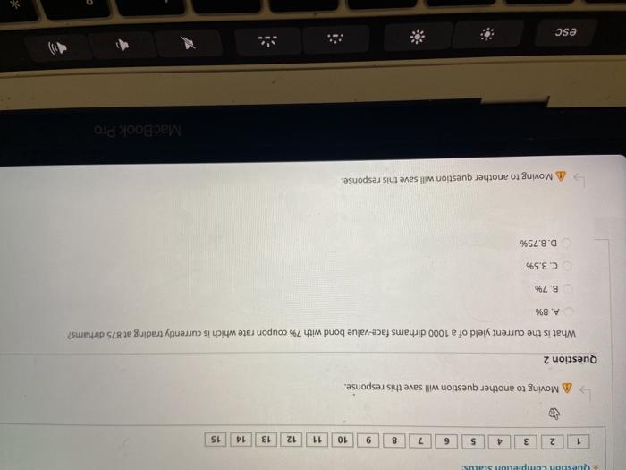  Question completion Status: 1 2 3 4 5 7 8 9