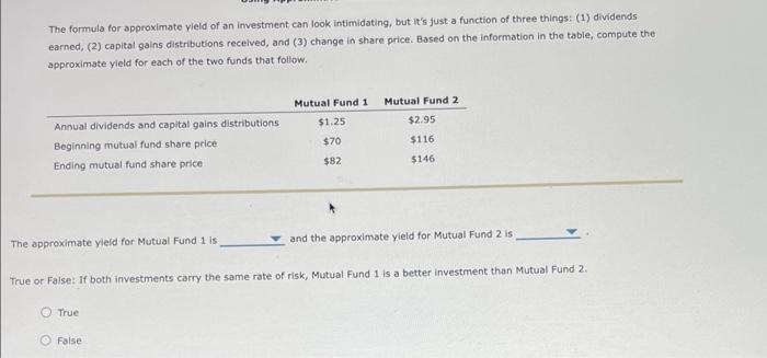 (from increases in share price of th , or both. You can