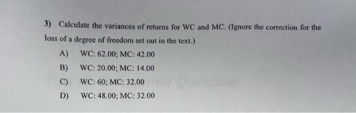 the third Q Wisconsin Company (WC) and Michigan Company (MC) are both