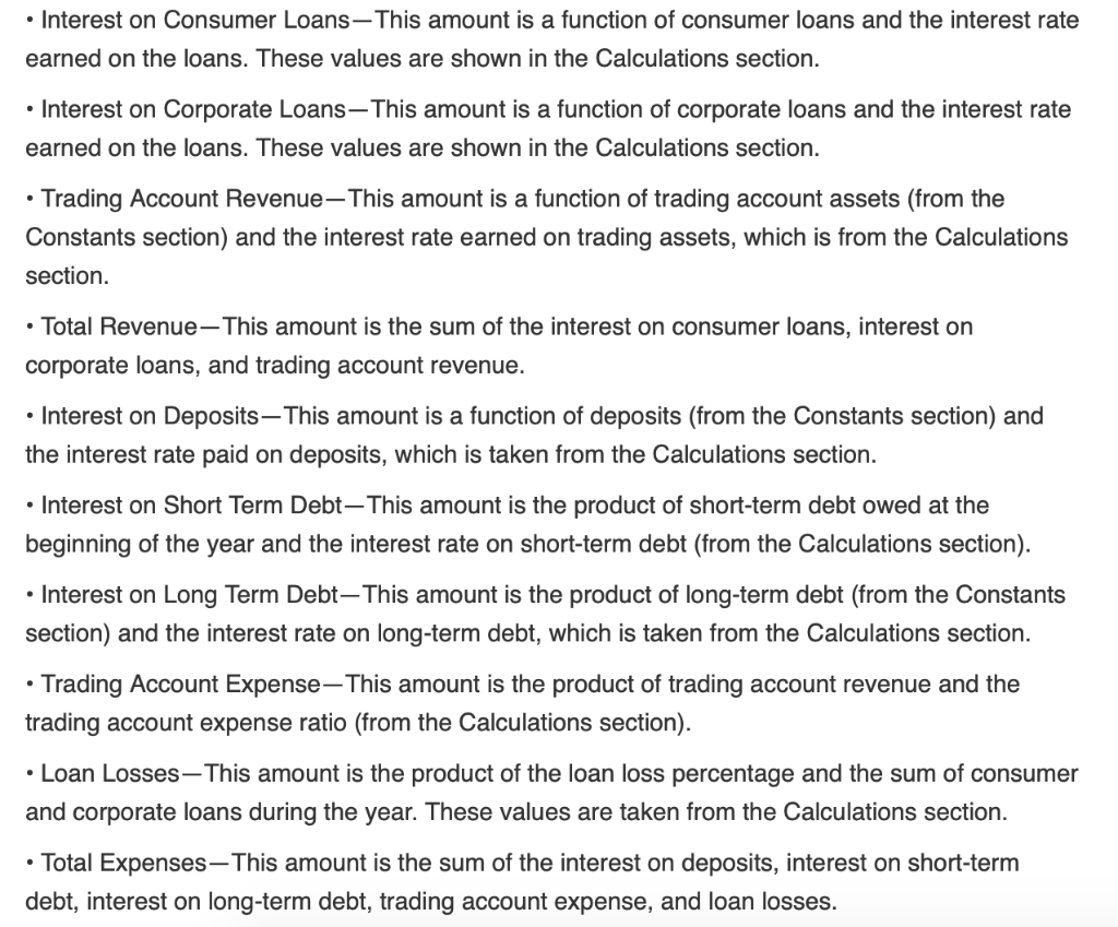 Debt Owed Final Stress Test Computations A discussion of each section follows.