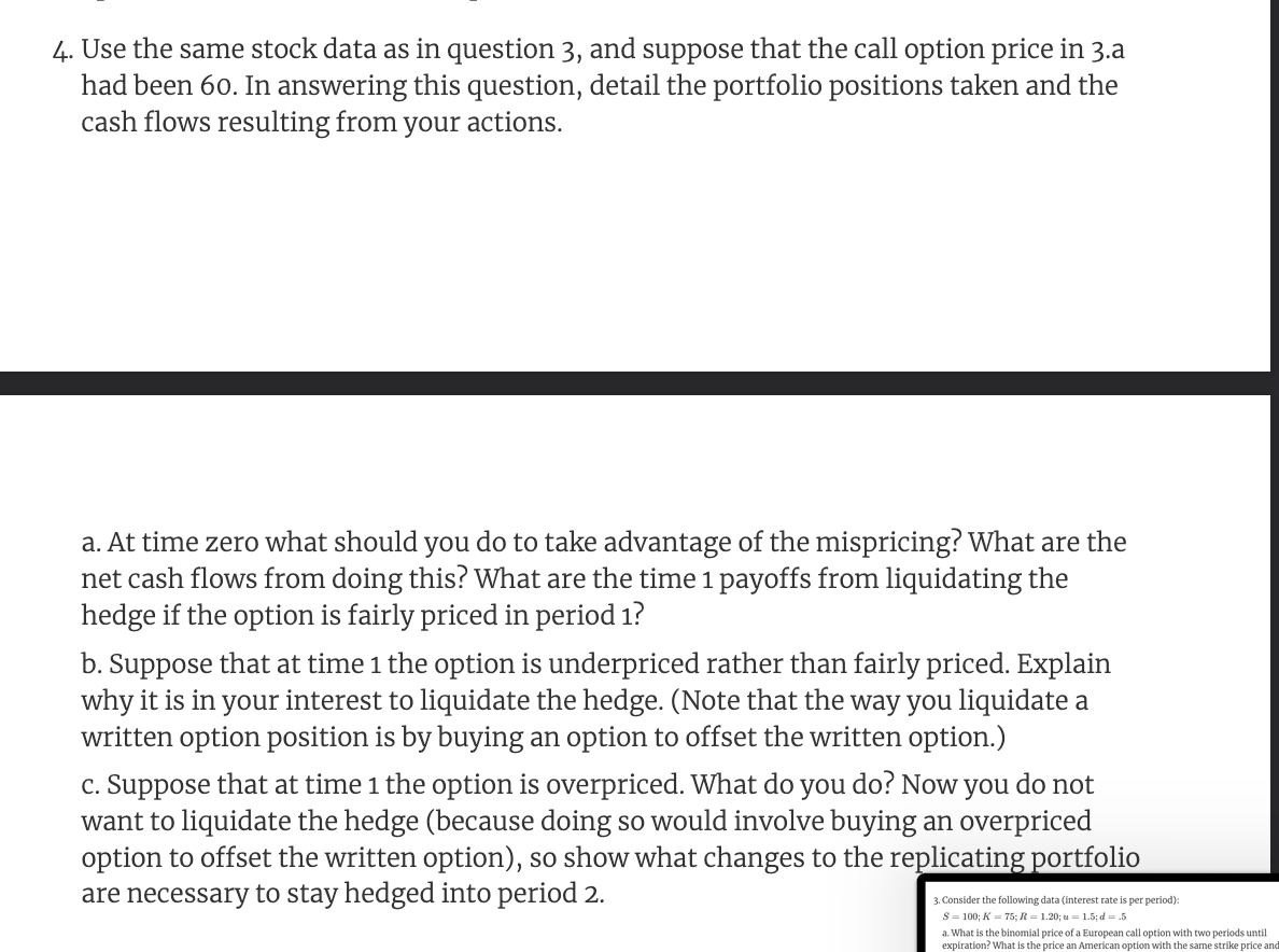 4. Use the same stock data as in question 3, and