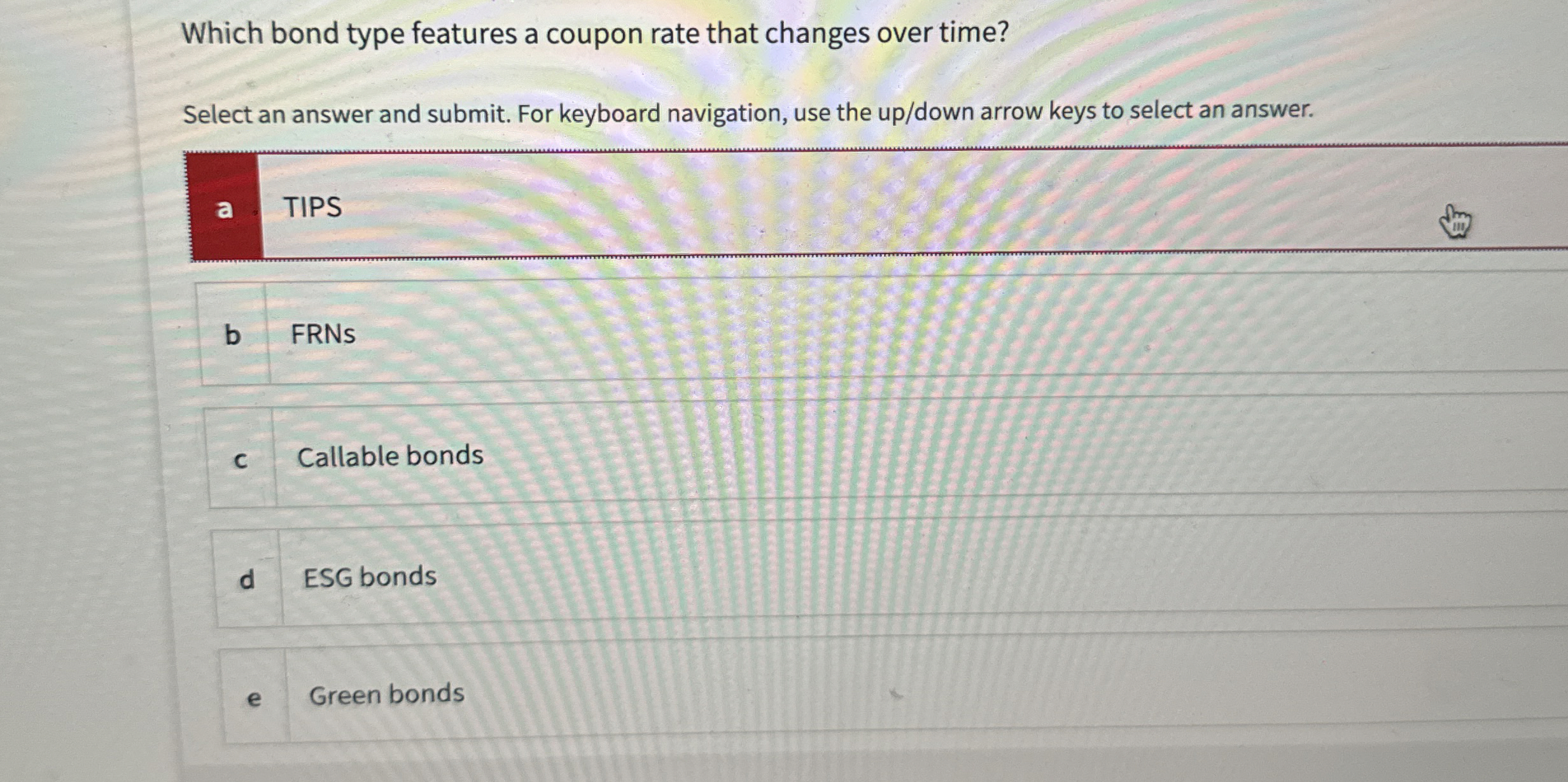  Which bond type features a coupon rate that changes over time?