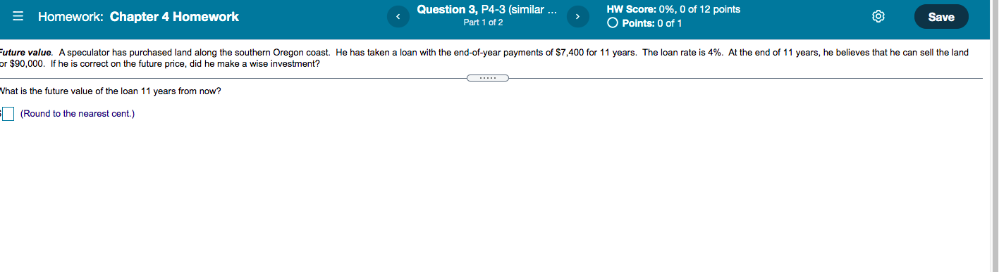 = Homework: Chapter 4 Homework Question 3, P4-3 (similar ... Part