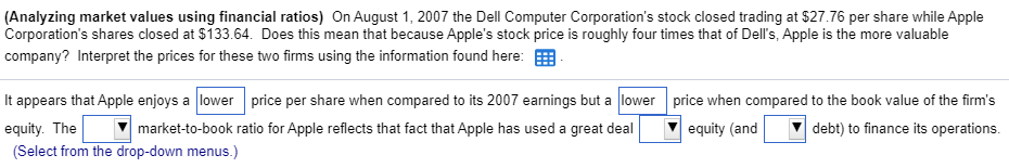  The first three blanks are lower/higher and the last two are
