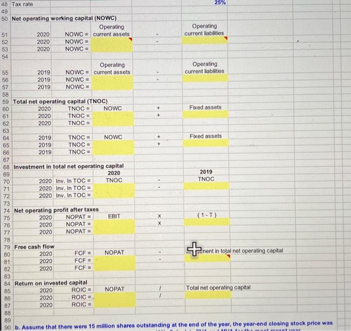 capital, total net operating capital, net operating profit after taxes, free cash