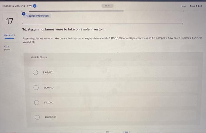  Finance & Banking - HW Savel Help Save & Exit Required