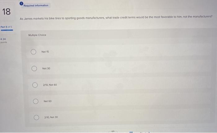 information 17 7d. Assuming James were to take on a sole investor...