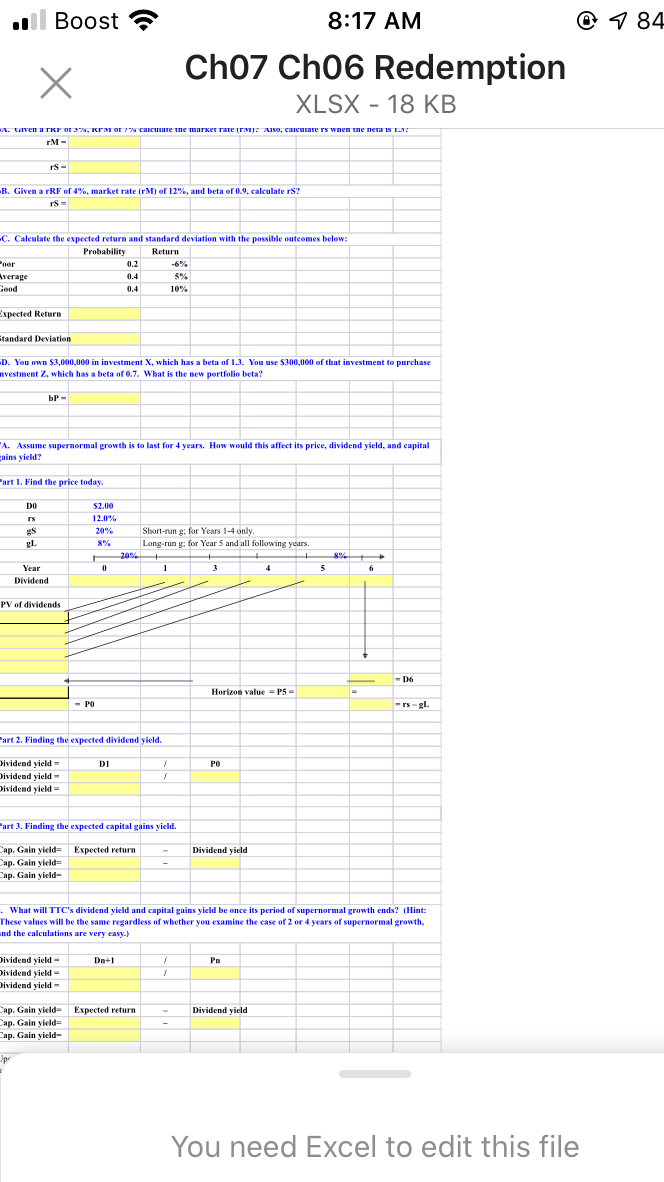  Il Boost ? 8:17 AM @ 984 Choz Ch06 Redemption XLSX