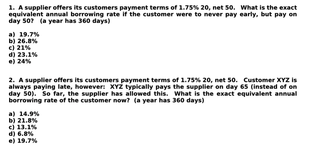 Please show step by step how to find the EAR given