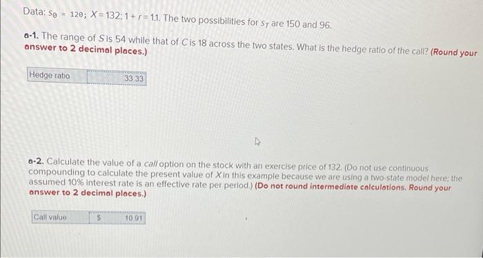  Data: 5o = 120; X = 132:1 + r= 11. The