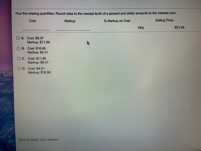  Find the missing quantities. Round rates to the nearest tenth of