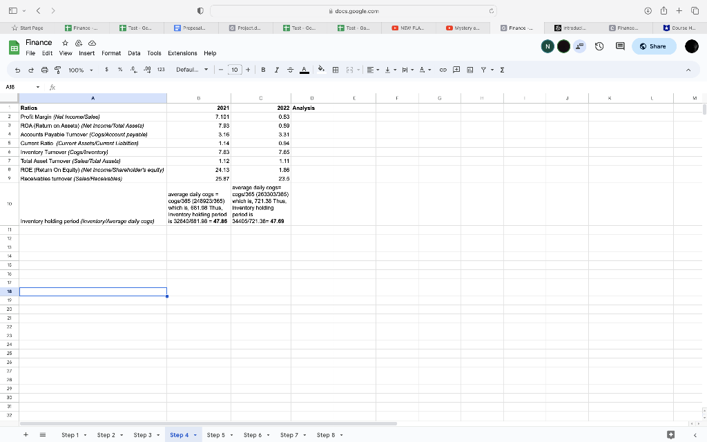 using the same base year as in previous step. Percentage change analysis