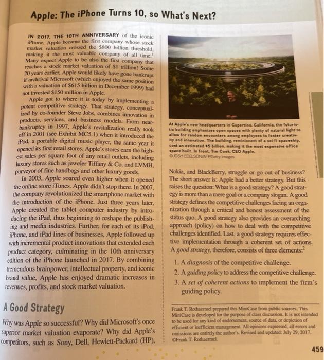  Please, read the following case study and answer the questions in