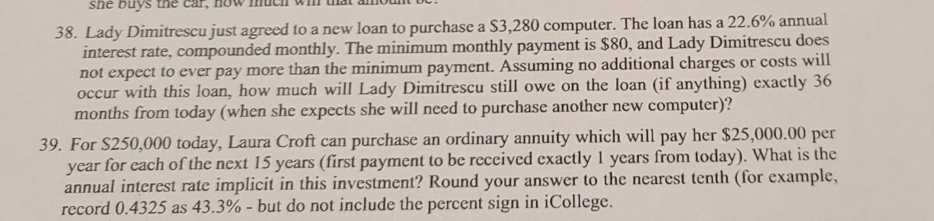 information for #38 if that can't done can I just this question