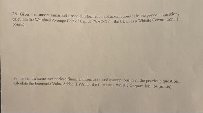you Given the summarized financial information below, calculate the Net Operating Profit