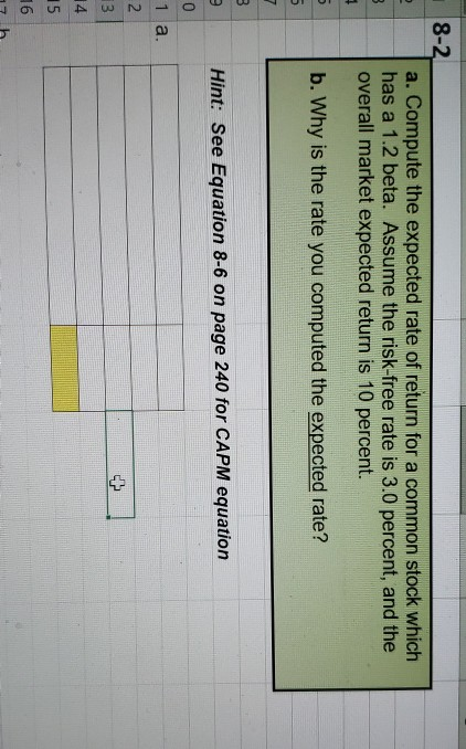 18-2 - a. Compute the expected rate of return for a