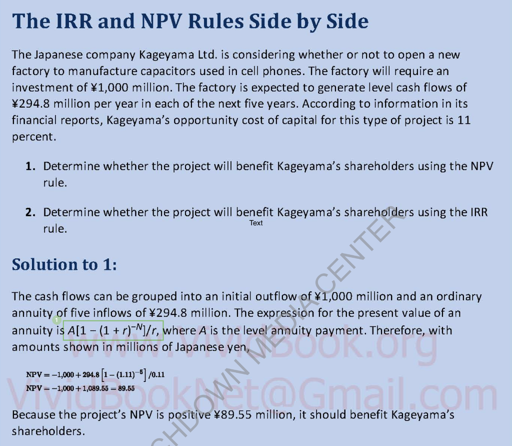 Regarding CFA Level 1 question. Why when they calculate the PV of