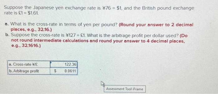 Help on part2? (will thumbs up :-) ) Suppose the Japanese yen