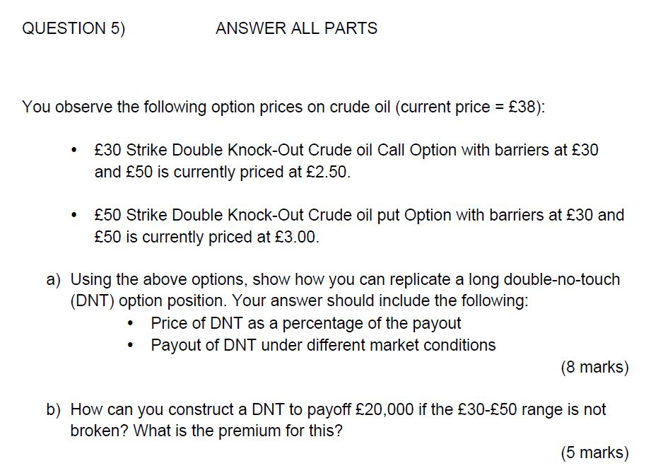 ALL ANSWER BY PAPER, NOT BY EXCEL PLEASE QUESTION 5) ANSWER ALL