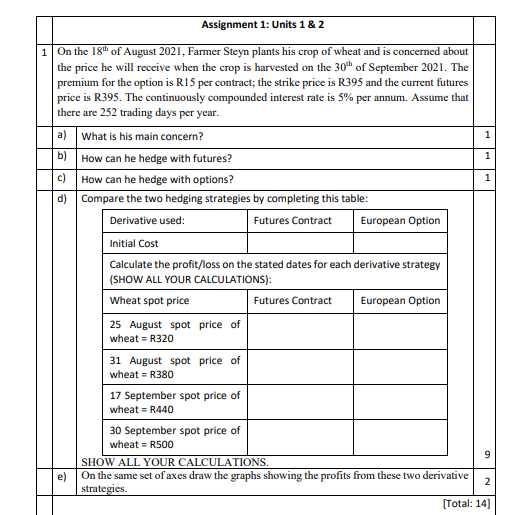 Please if only 1 question can be done focus on question D