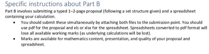  use answers from question 2 to answer part B Specific instructions