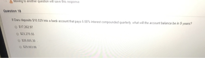  Moving to another question will save this response Question 18 Daru