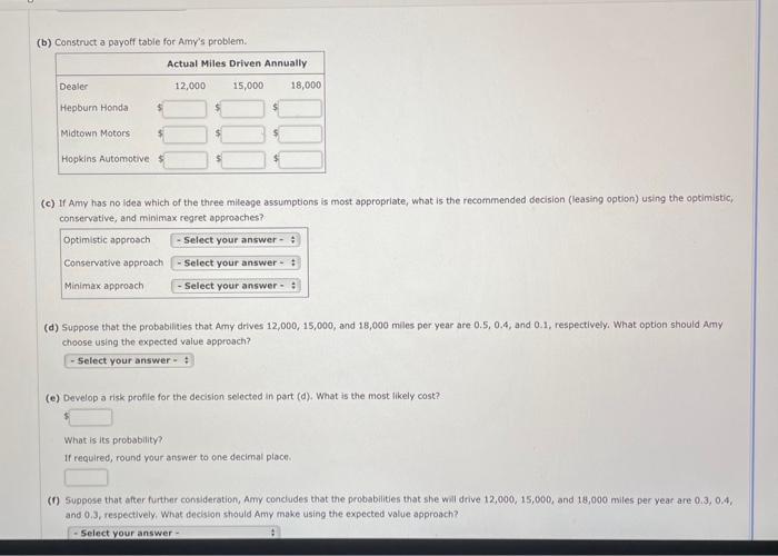 a new Honda and has contacted three auternobile dealers for pricing information.