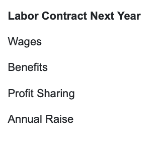 Next year Baldwin plans to include an additional performance bonus of 0.5%