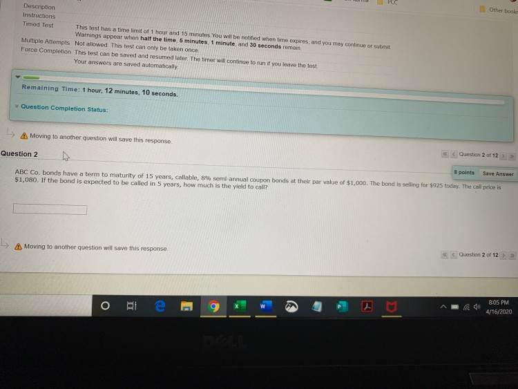 PE Other book Description Instructions Timed Test This test has a