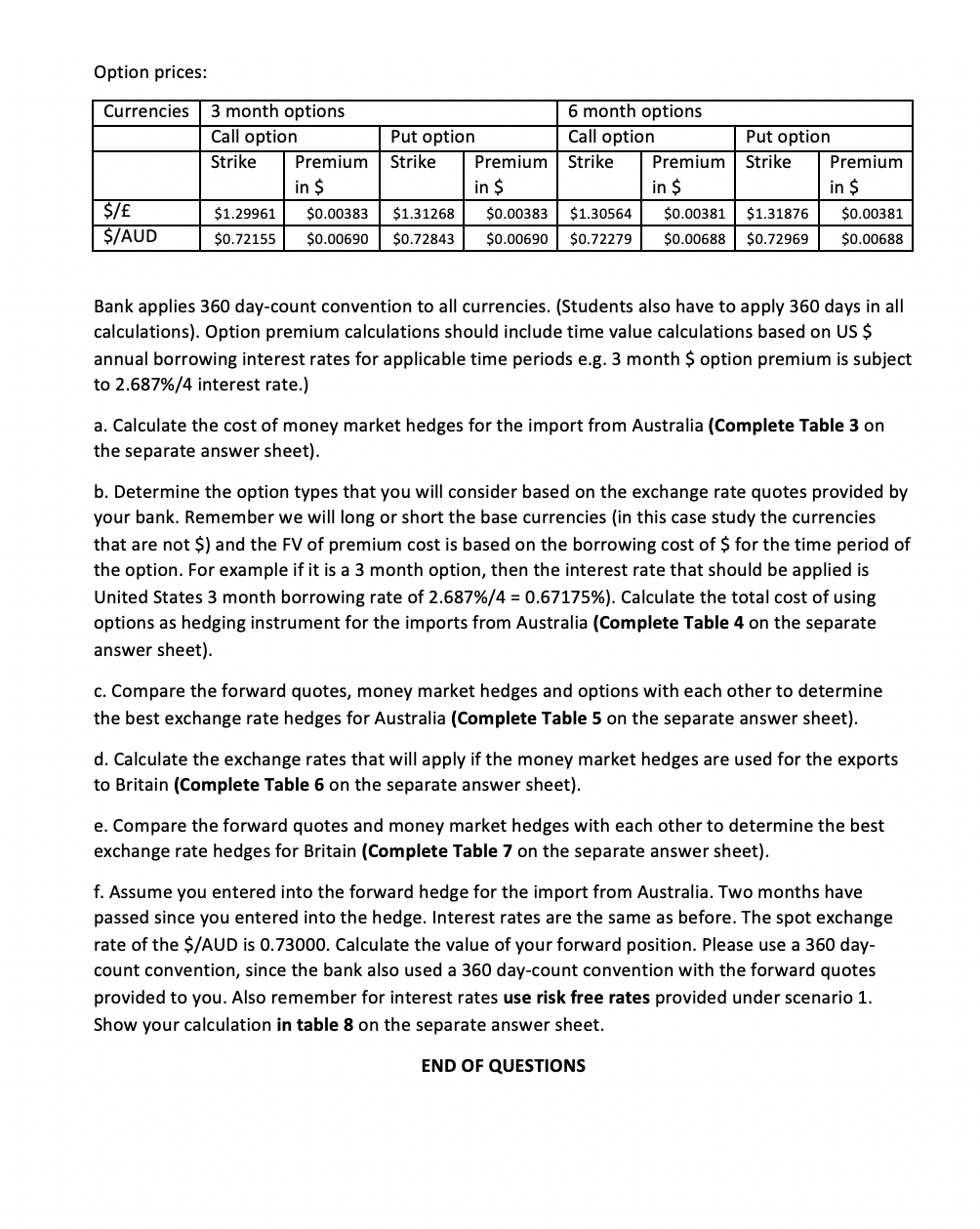 need to attend to a number of import and export transactions for
