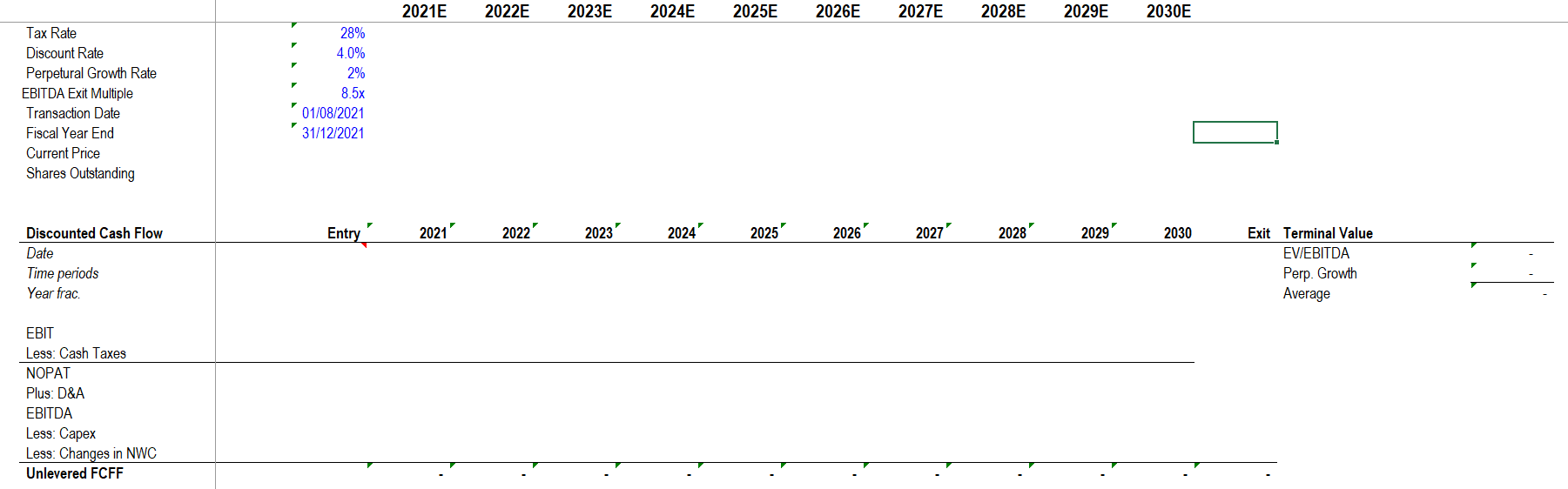 ($40 ($12 ($5 ($1 Other Assumptions Change in Non-Cash Working Capital Capital