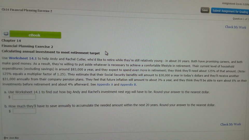  Assignment Score 0.00 Submit Assignment for Grading Question 1 of 1