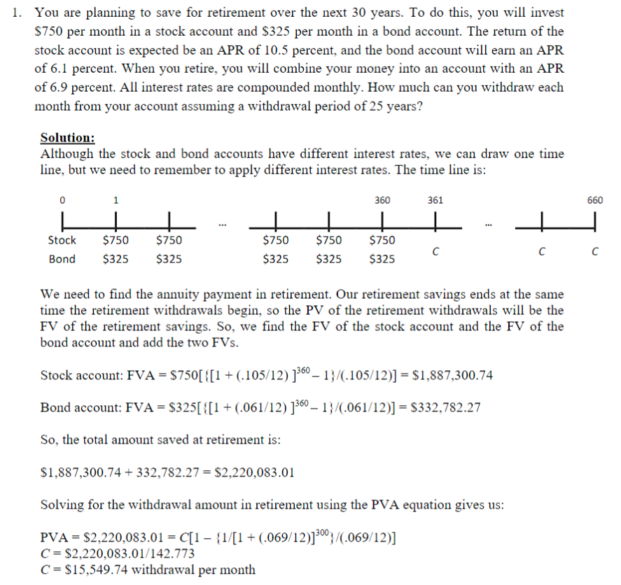 I understand how to do the problem with formulas, but I don't