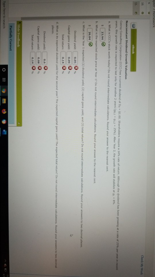  epler / Homework 10. O Check My Work 11. eBook Nonconstant