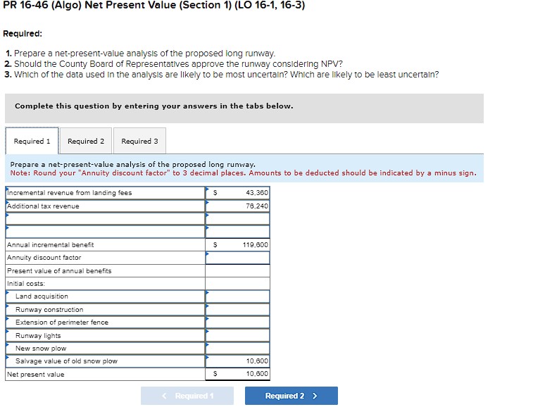47 (Algo) [The following information applies to the questions displayed below.] Washington