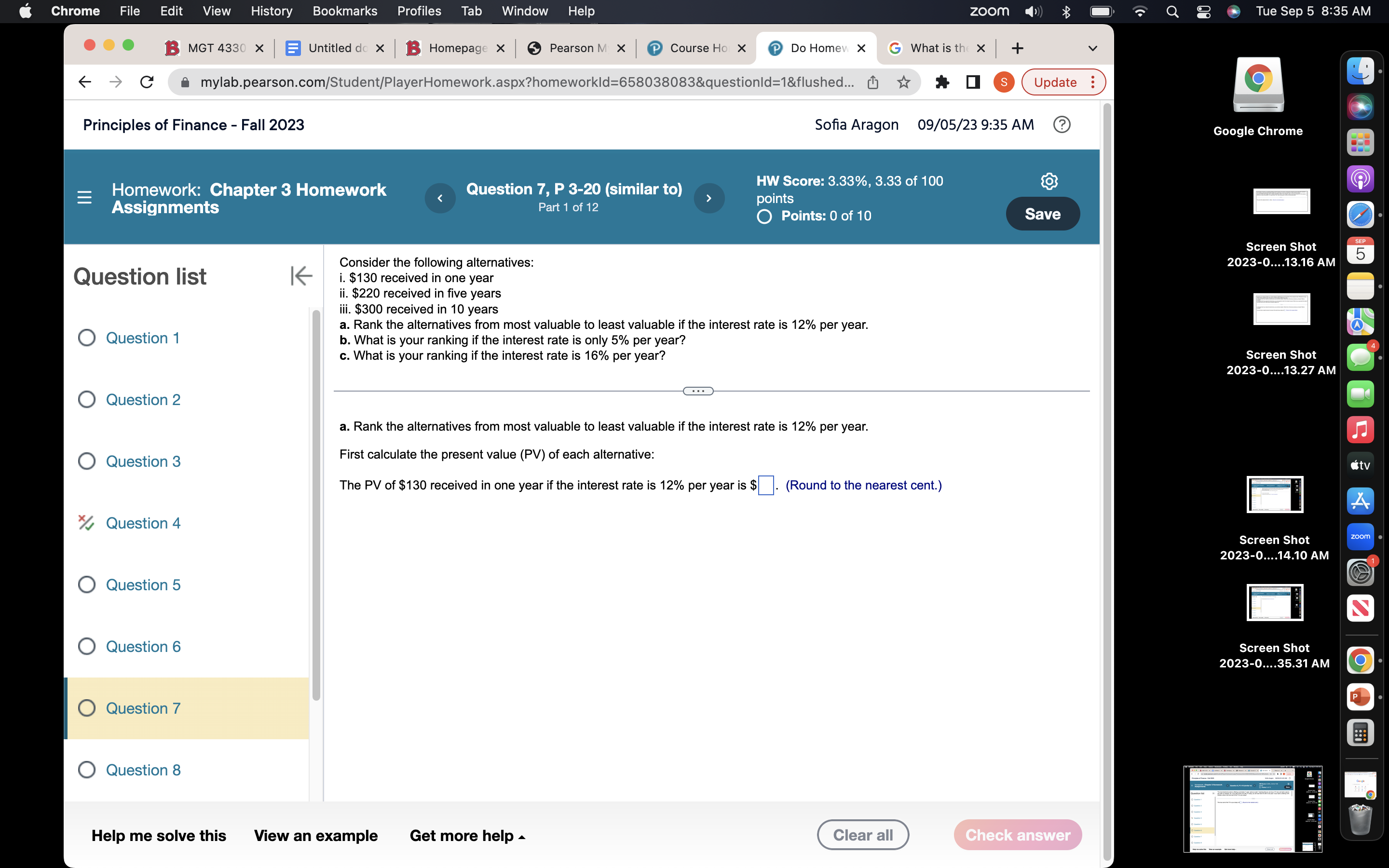 discount rate? The discount factor is (Round to four decimal places.) Consider