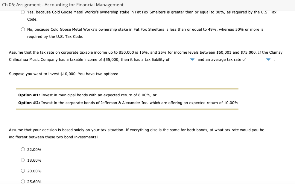 Highest / 6 12. The tax system Provisions of the U.S. Tax