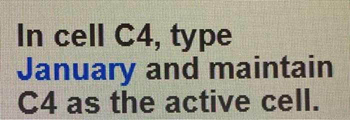  how do i maintain c4 as a active cell 