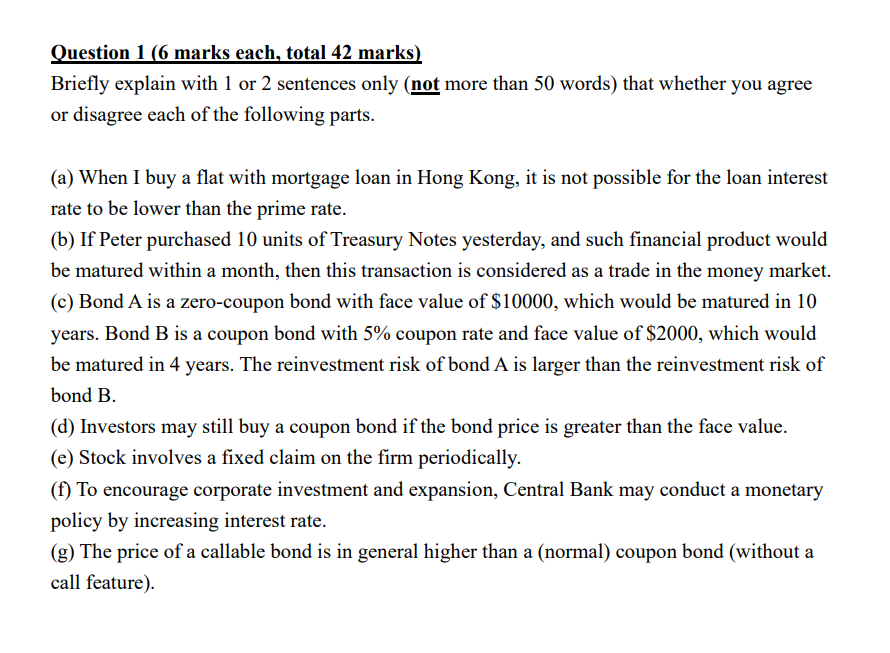  Question 16 marks each, total 42 marks) Briefly explain with 1