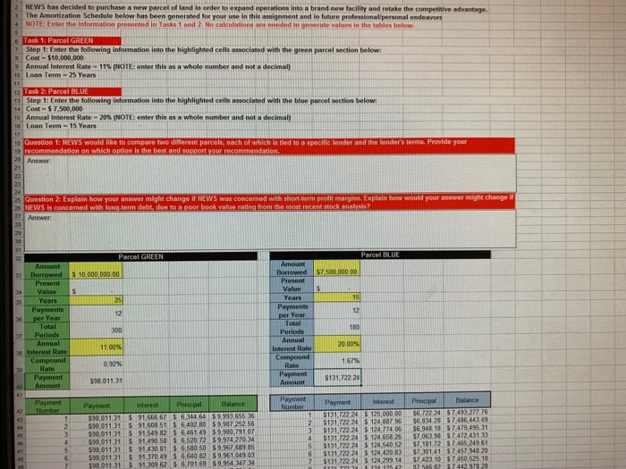 how do i answer questions one and two? based on the information