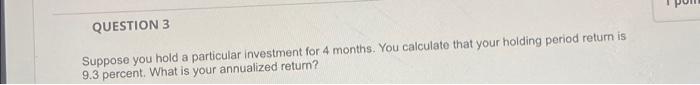 called the QUESTION 4 What is the purpose of a margin call?