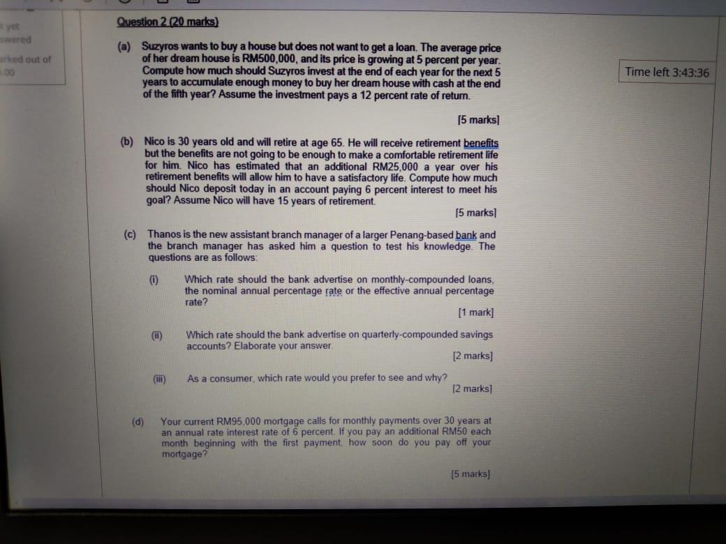 question 2 i need help just any questions Question 2 (20 marks)