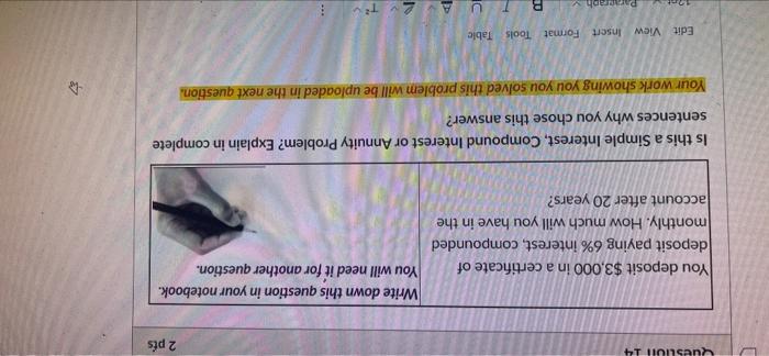 need help Queslicii 14 2 pts Write down this question in your