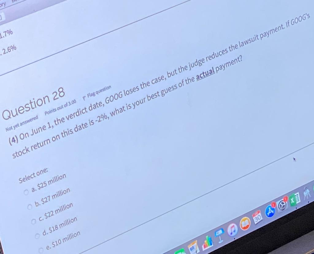 stock return of company GOOG Ltd. follows the CAPM and has a