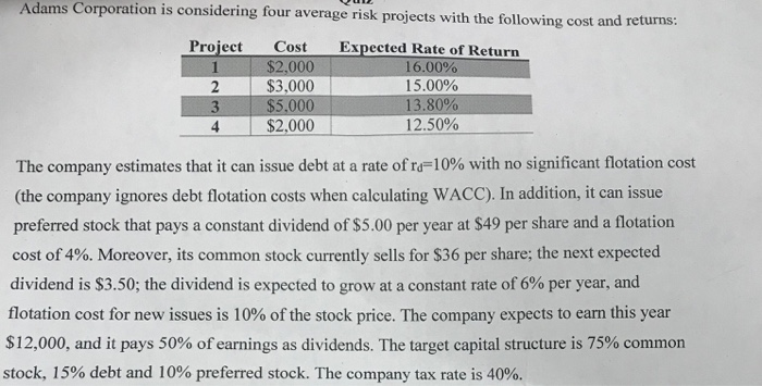  (please show formulas if using excel) A.Find retained earnings for the