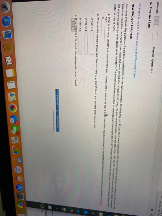  new Maco Attempts: 5. Problem 12.08 Keep the Highest: 0/5 Click