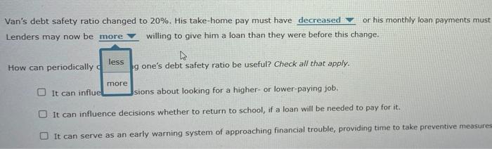 . 600 Van's debt safety ratio is 15 and considered 3,950 750