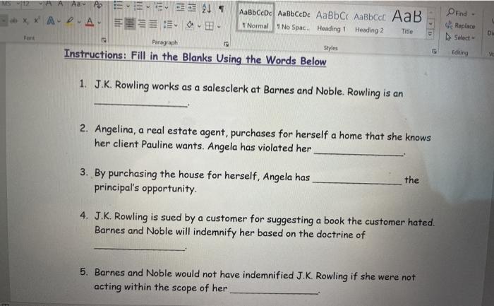  please answer all these qustions using these words to fill in