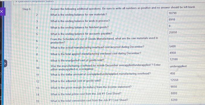 the tables. The company does not have indirect materials You will be