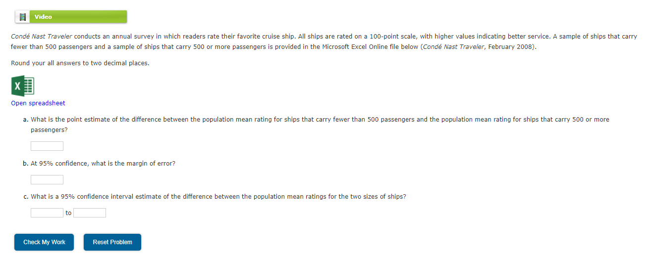 the Difference Between Two Population Means, Sigma Known Case G Formulas #N/A